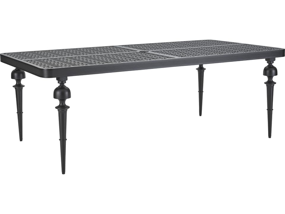 Hemingway Plantation 84-Inch Rectangular Dining Table with Umbrella Hole