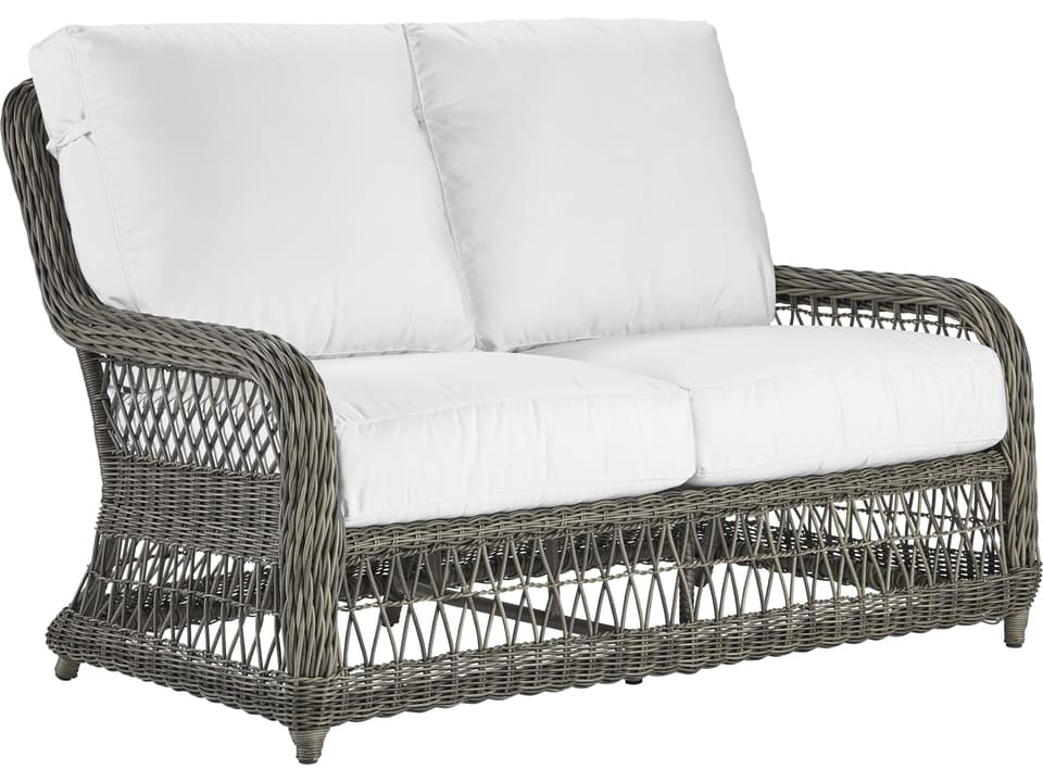 Mystic Harbor French Grey Wicker Loveseat
