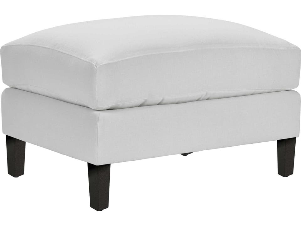 Jefferson Outdoor Ottoman with Aluminum Legs in Textured Mocha