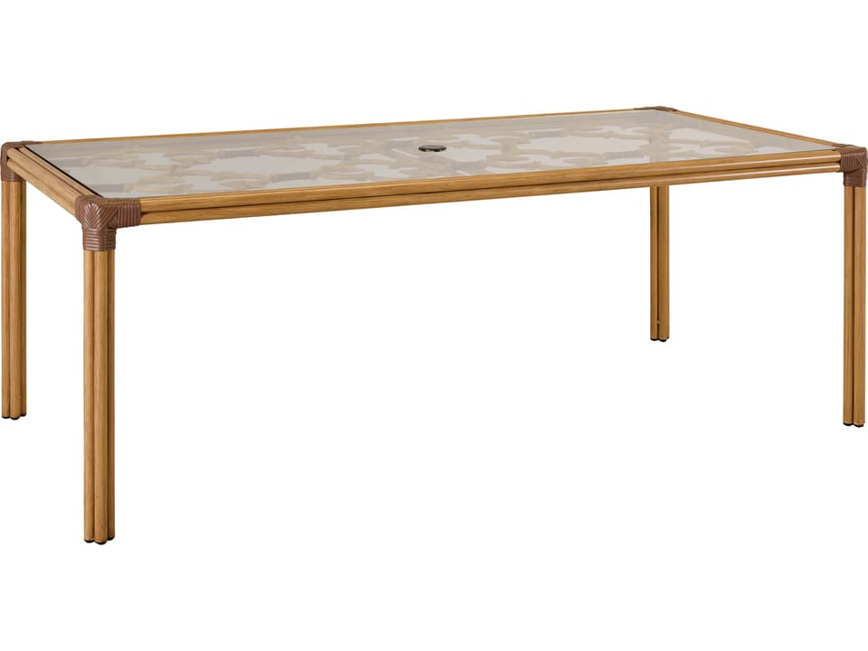 Mimi By Celerie Kemble 84-Inch Rectangular Raffia Aluminum Dining Table