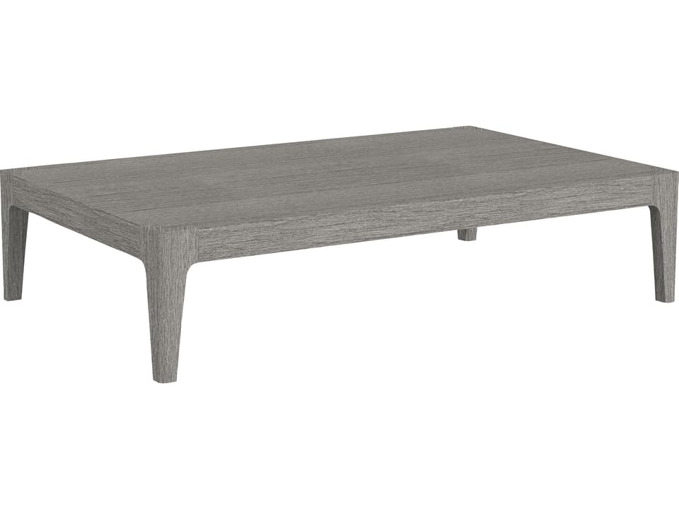 Avila Teak Rectangular Coffee Table in Paloma Grey