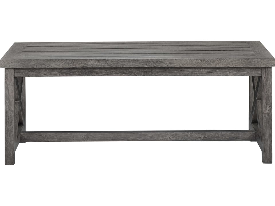 Mystic Harbor Rectangular Cocktail Table in French Grey Wood Grain Aluminum