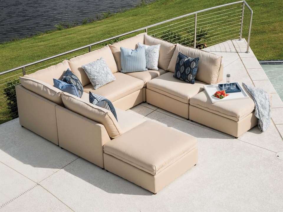 Colson Fabric Sectional Outdoor Patio Lounge Set