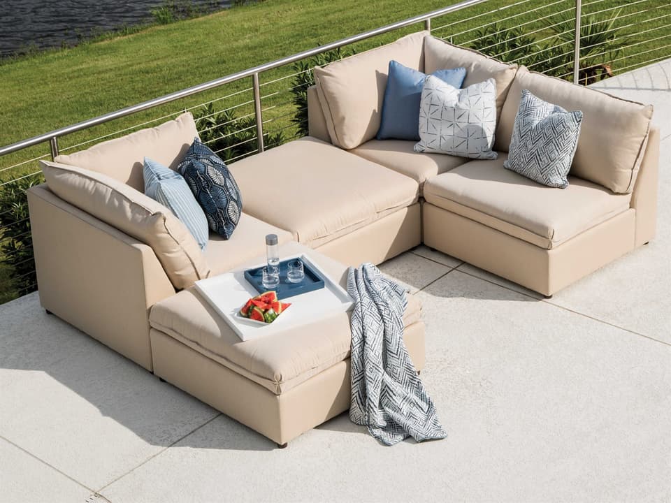 Colson Fabric Sectional Outdoor Patio Lounge Set