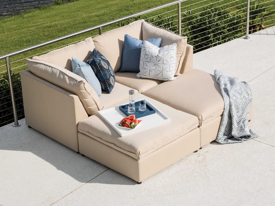 Colson Fabric Sectional Patio Lounge Set