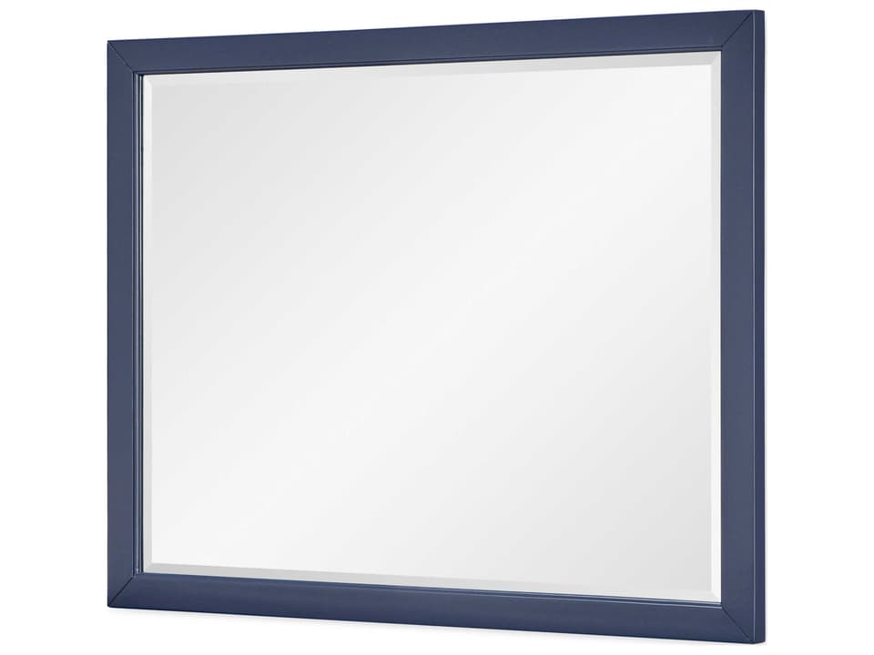 Summerland Rectangular Wall Mirror in Inkwell Blue