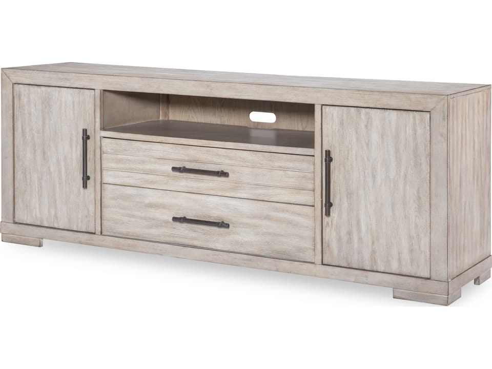 Westwood 78 Inch Hardwood Weathered Oak Media Console