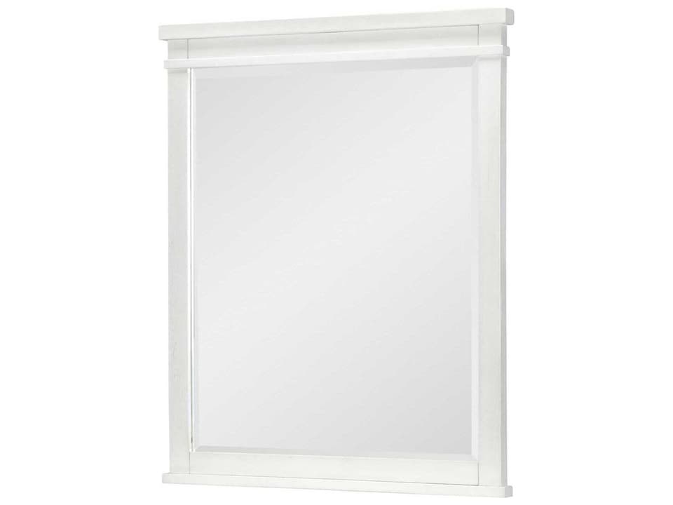 Flatiron Aged White Rectangular Dresser Mirror