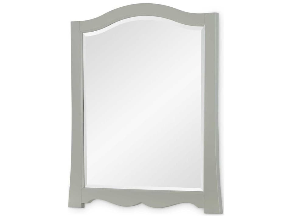 Sleepover Dove Grey Wall Mirror with Beveled Glass