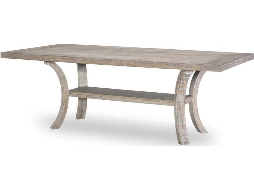Halifax Rectangular Trestle Dining Table in Flax and Java
