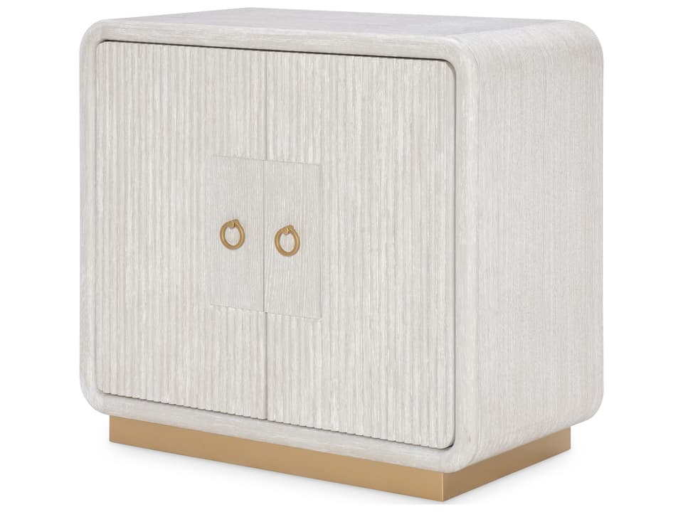 Miramar Accent Chest with Two Doors in Oyster White Oak