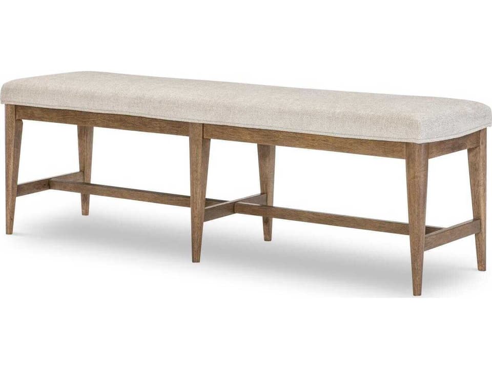 Beacon Hill Upholstered Dining Bench in Dusted Barley Finish