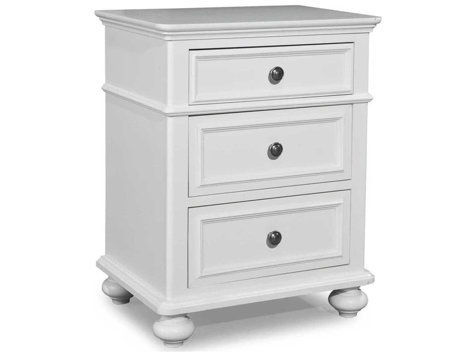 Madison 3-Drawer Nightstand in Natural White Finish