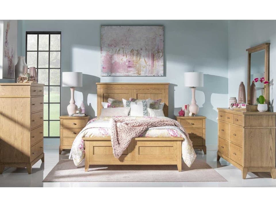 Todays Traditions Rectangular Dresser Mirror in Natural Hickory