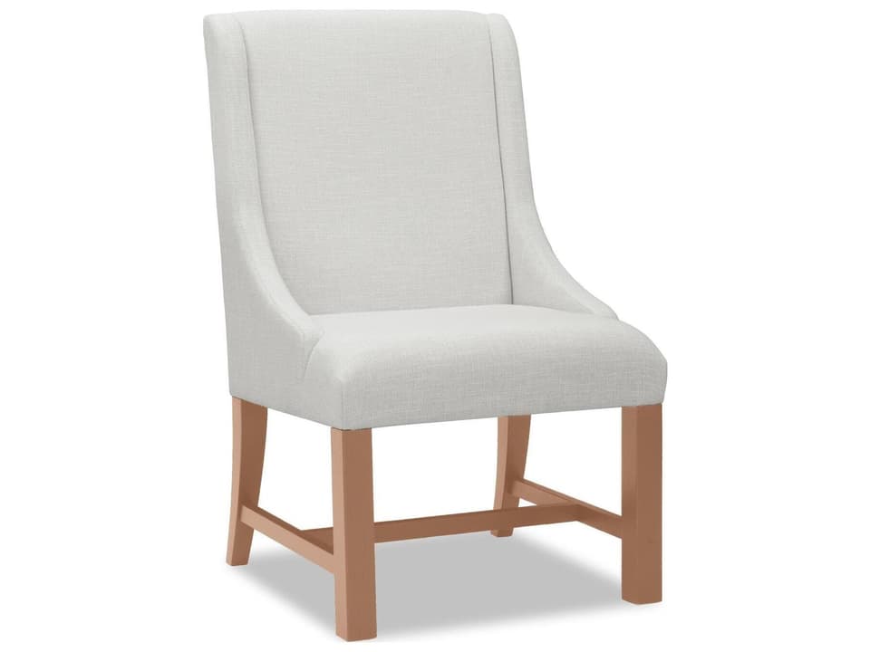 Today's Traditions Oak Wood Natural Upholstered Armless Dining Chair