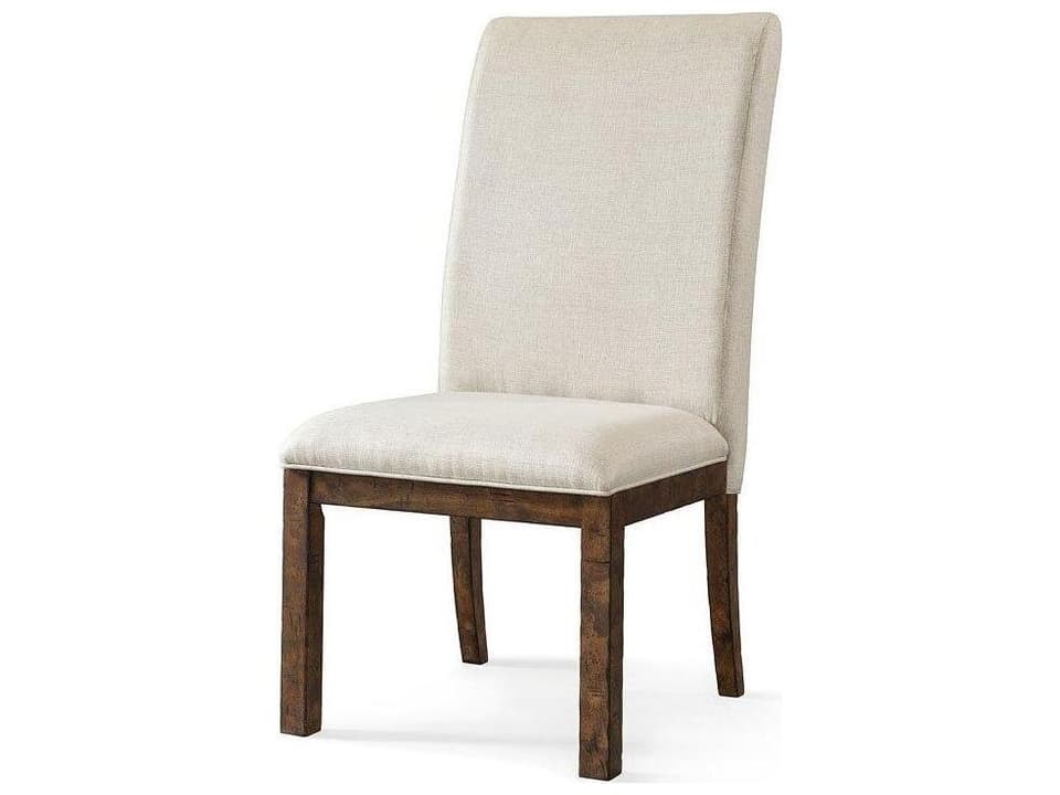 Trisha Yearwood Home Hardwood Brown Upholstered Armless Dining Chair