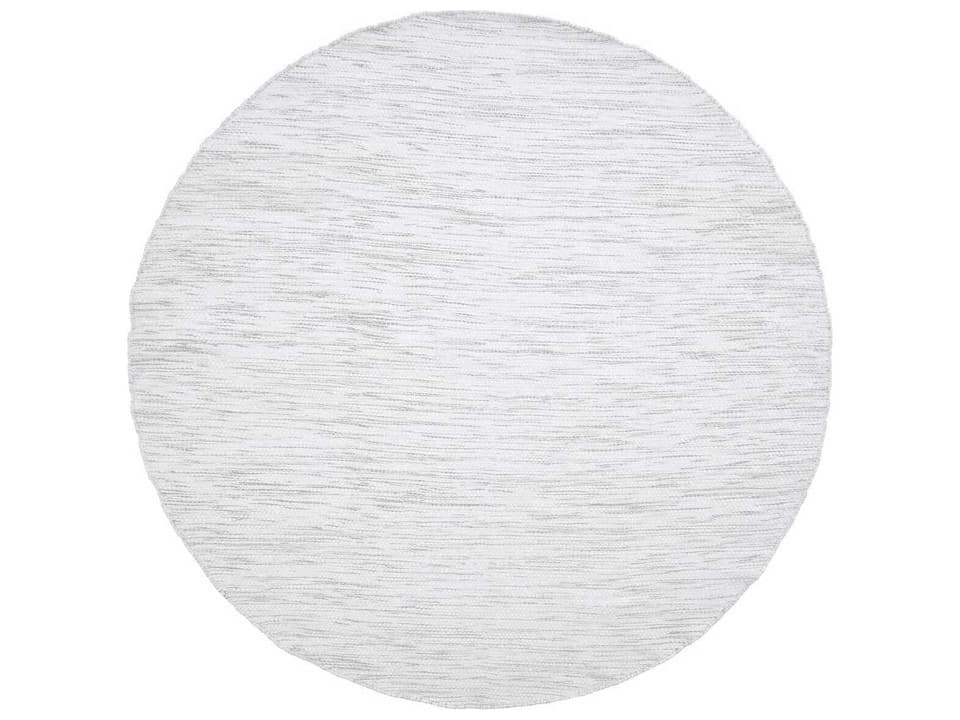 Adonic Mist Round Indoor Outdoor Area Rug Off-White PET