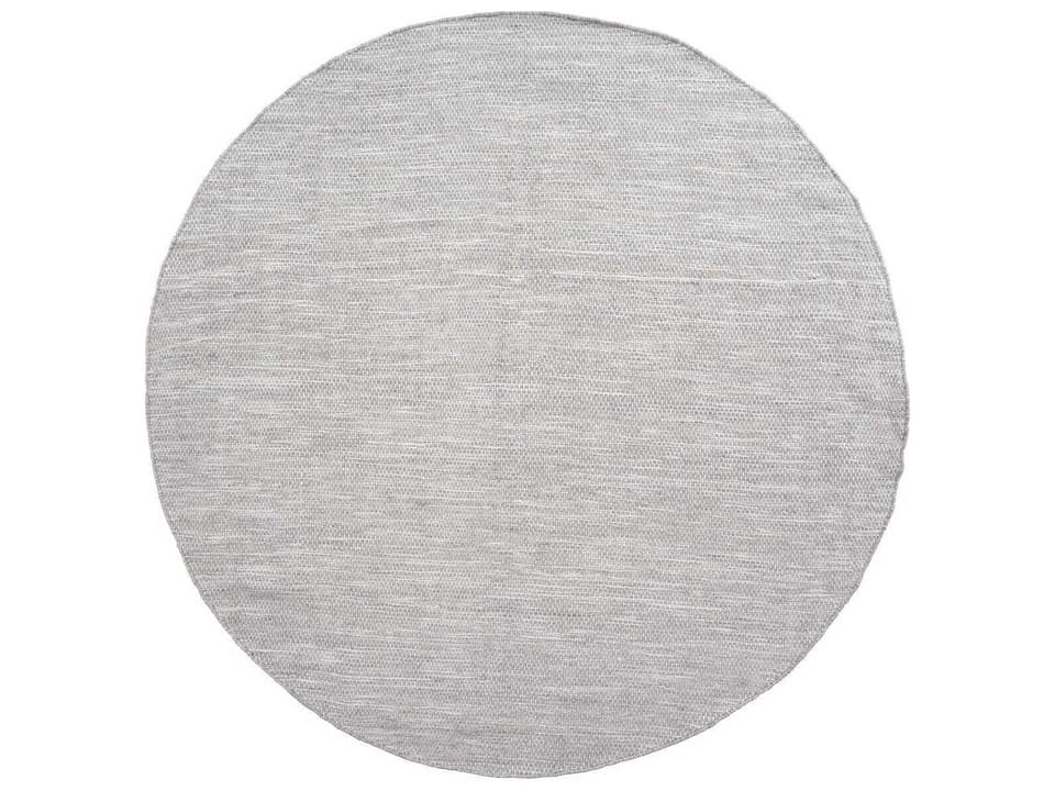 Adonic Mist 94.5-Inch Round Indoor Outdoor Area Rug in Steel