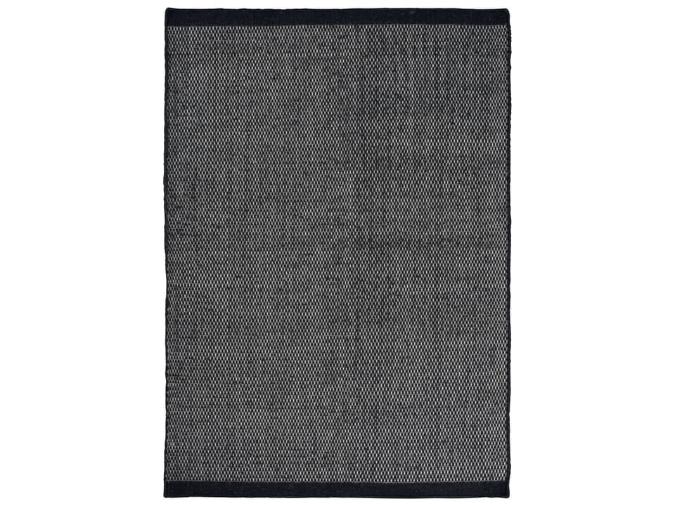 Asko Black Hand-Woven Wool Blend Area Rug