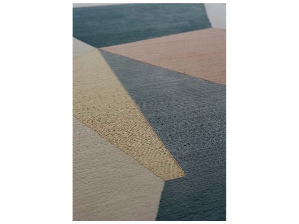 Diffused Aura Abstract Combi Hand-Knotted Area Rug