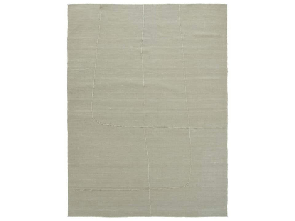Flow Shen Hand-Woven Linen Area Rug in Taupe
