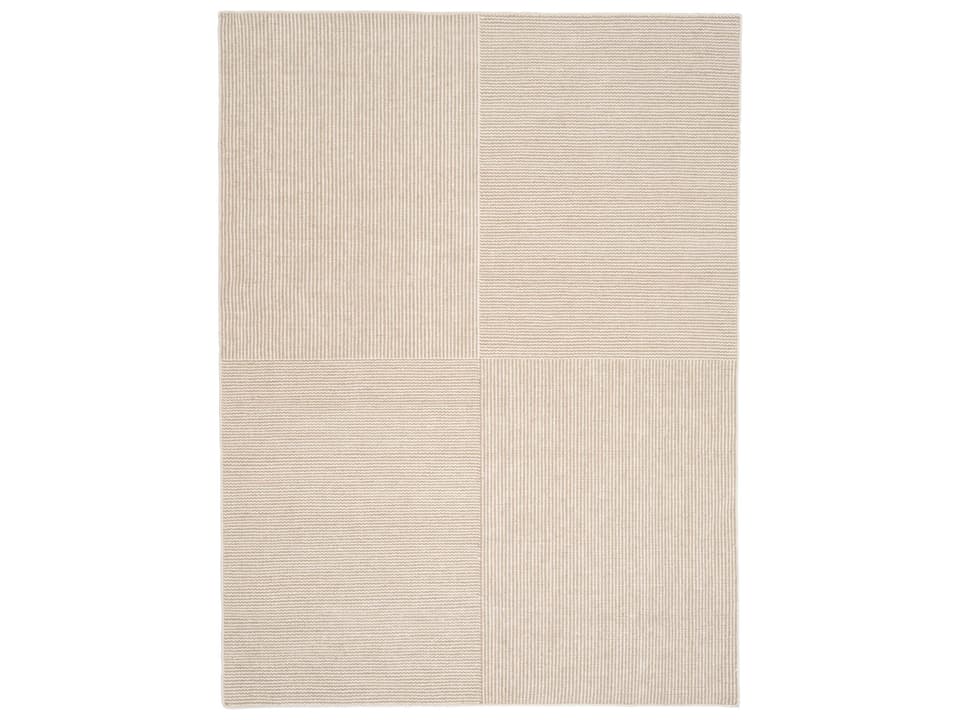 Kent Hand-Woven Wool and Linen Area Rug in White