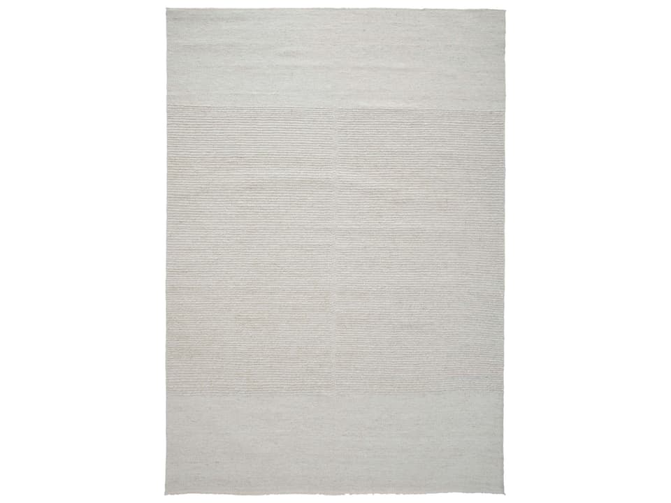 Loop Kaze Hand-Woven Linen Area Rug in Beige