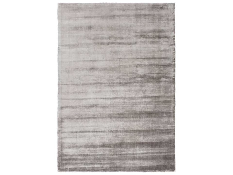Lucens Grey Handwoven Viscose Area Rug with Cotton Backing