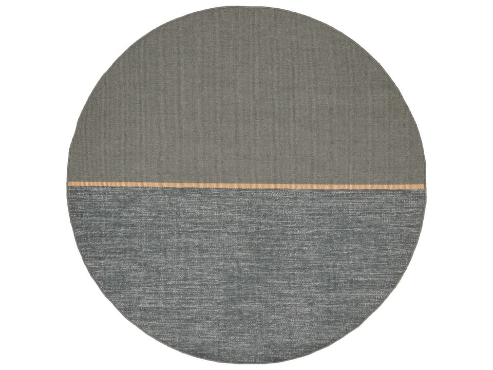Magnetize Round Hand-Woven Wool Rug in Green