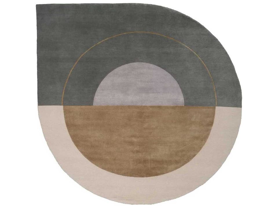 Rising Gemini Hand-Knotted Wool and Silk Blend Area Rug