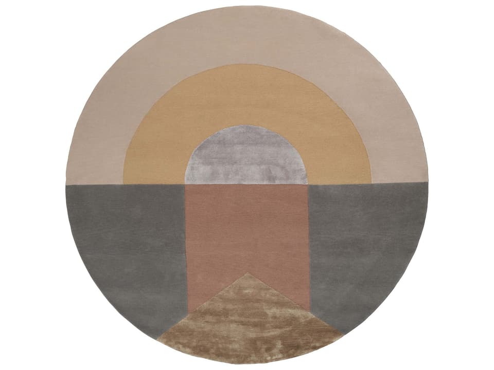Seraphic Sun Hand-knotted Round Area Rug Combi Multi