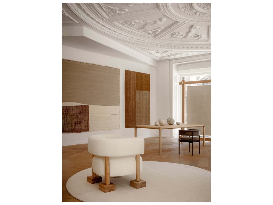 Still Horizon Hand-Knotted Wool and Linen Area Rug