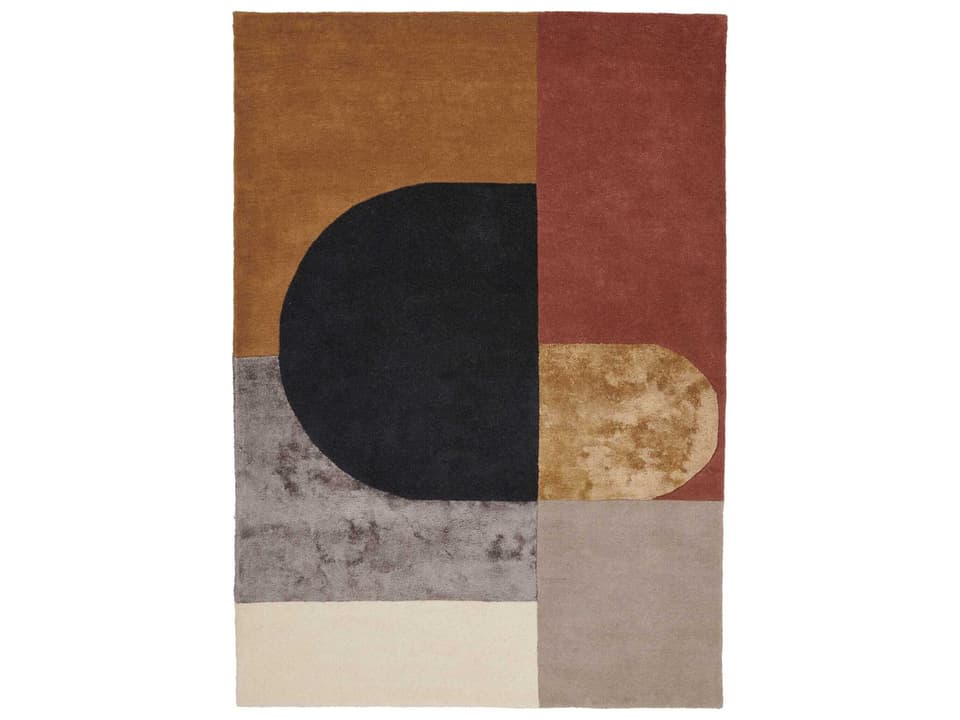 Vilja Hand-Tufted Wool and Viscose Area Rug in Mustard