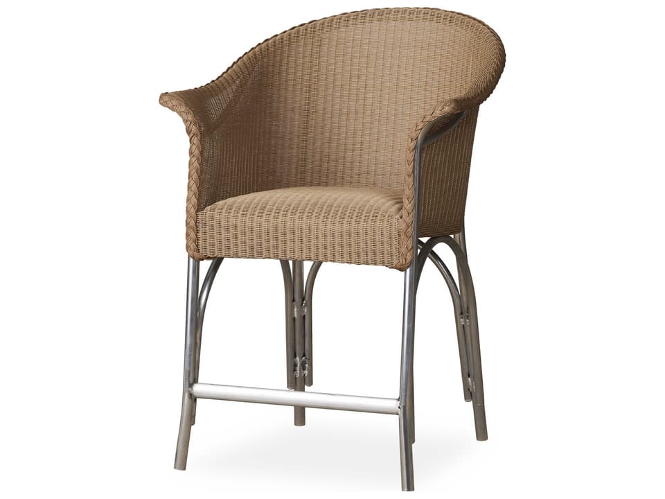 All Seasons Wicker Counter Stool with Padded Seat