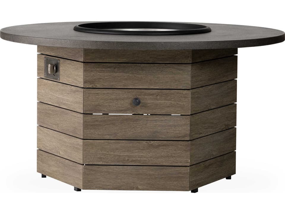 Frontier 48-Inch Hexagonal Aluminum Fire Pit Table