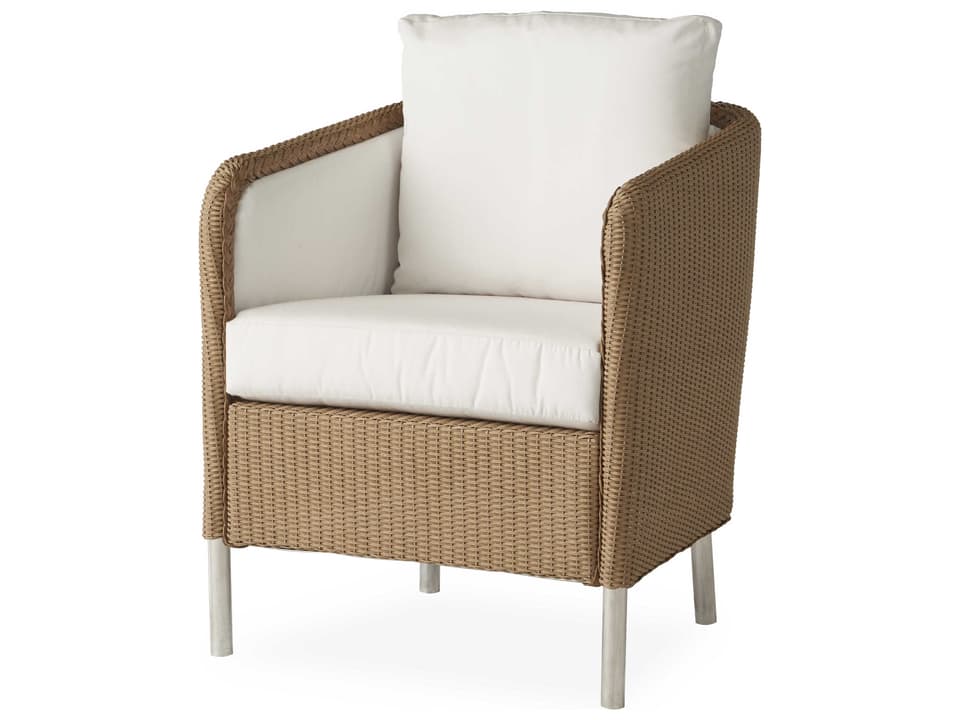 Visions Loom Wicker Dining Arm Chair with Cushions