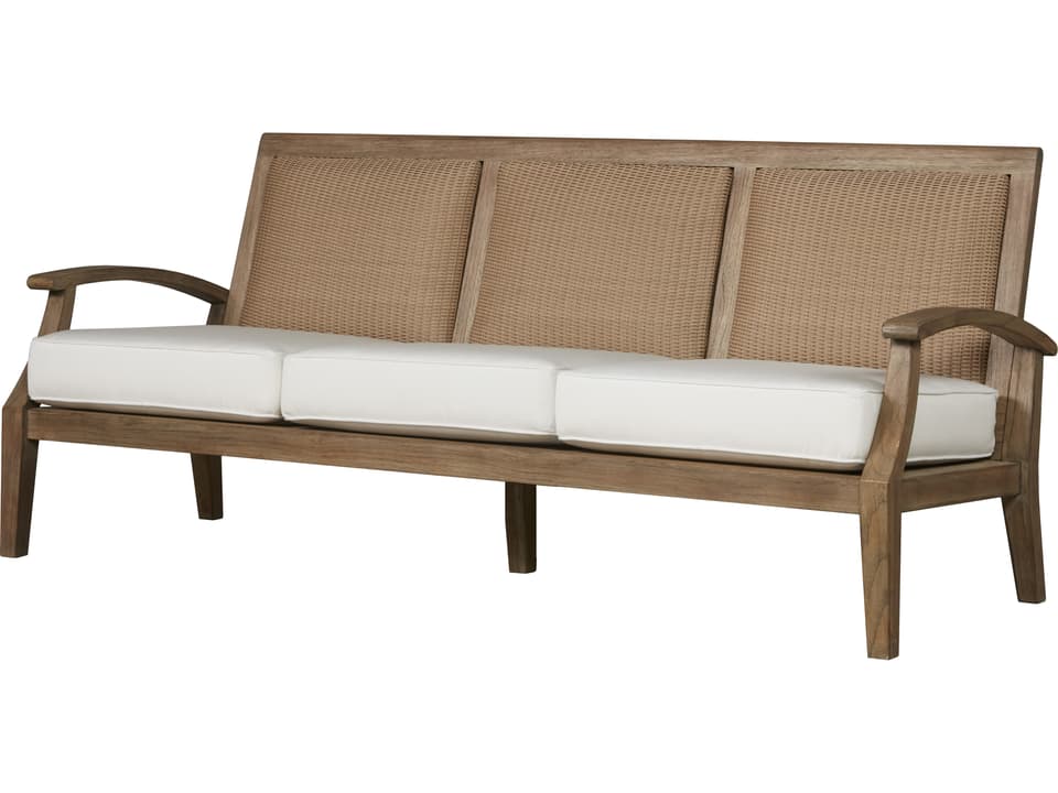 Wildwood Teak Sofa with Lloyd Loom Backs