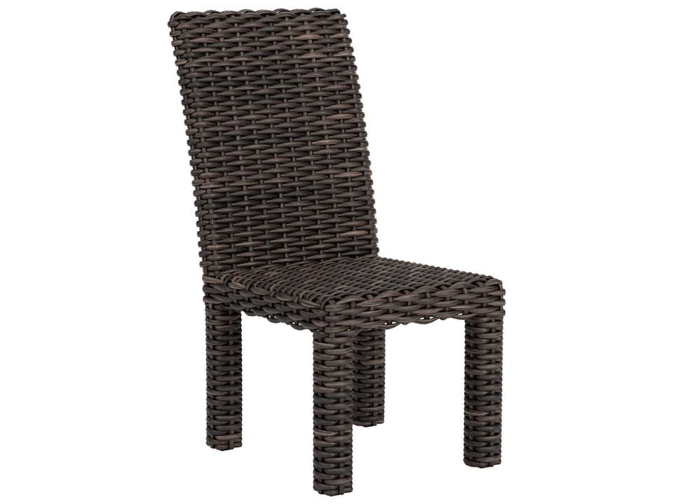 Largo Dining Side Chair with Lloyd Loom Wicker in Vintage Oak