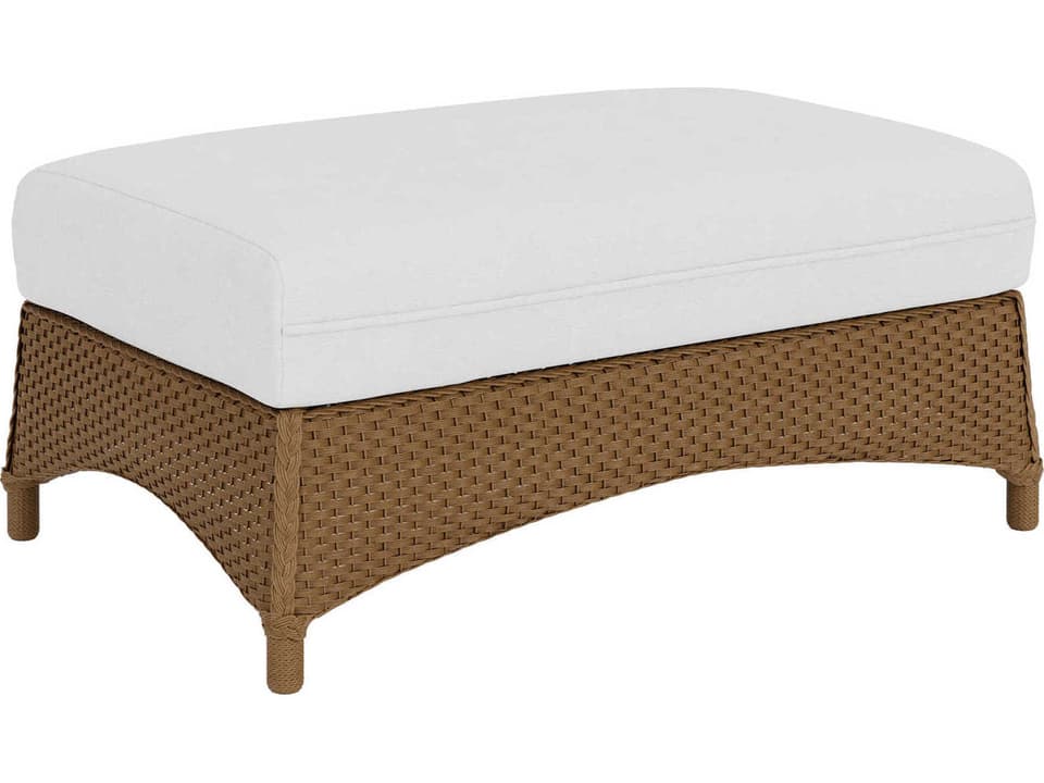 Mandalay Large Lloyd Loom Wicker Patio Ottoman