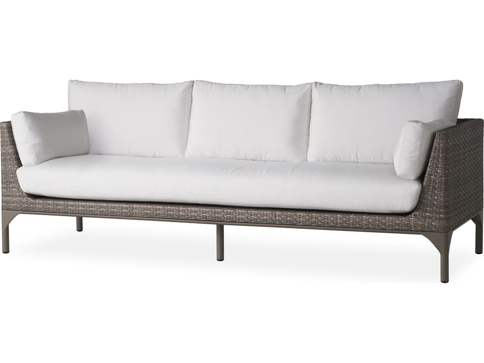Martinique 3-Seat Granite Wicker Sofa