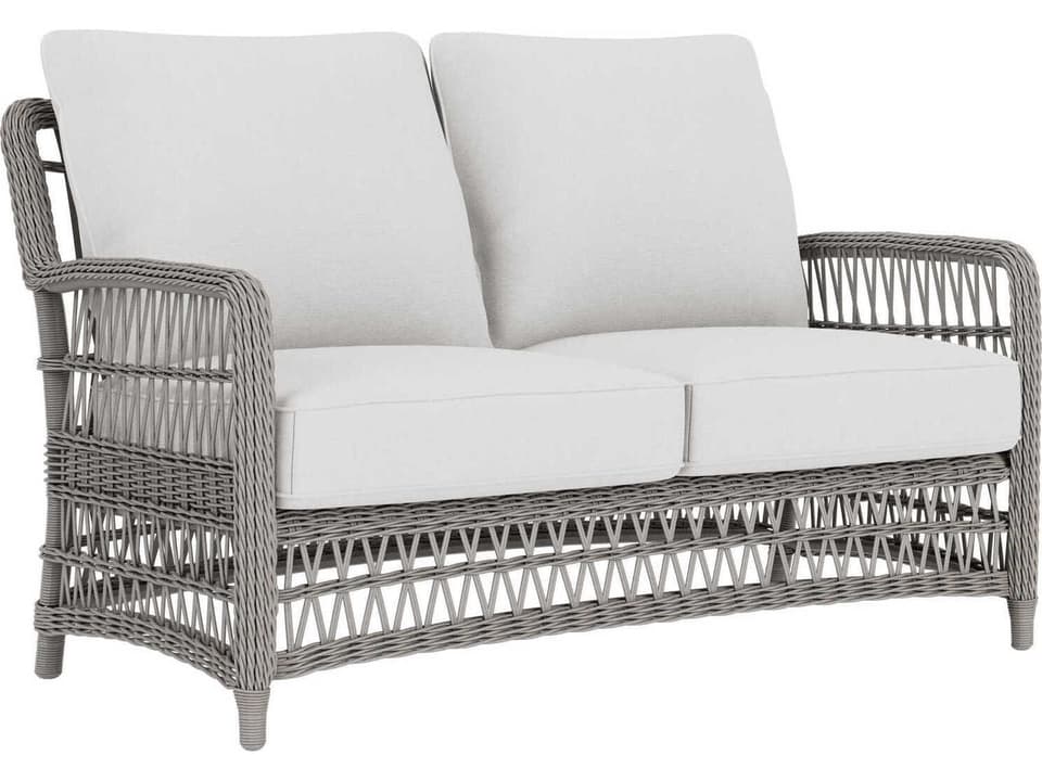 Mackinac Wicker Loveseat in Putty