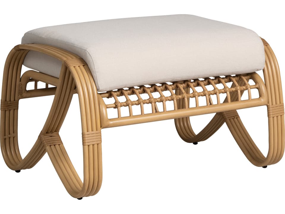 Riviera Outdoor Ottoman in Camel