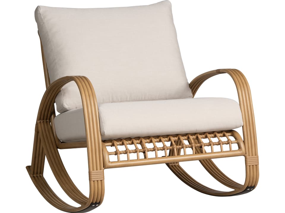 Riviera All-Weather Wicker Lounge Chair Rocker in Multiple Custom Finishes