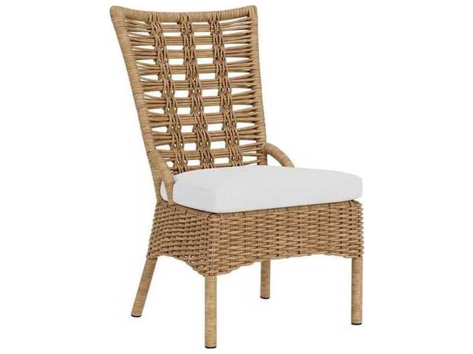 Magnolia Woven Vinyl Dining Side Chair in Sandcastle
