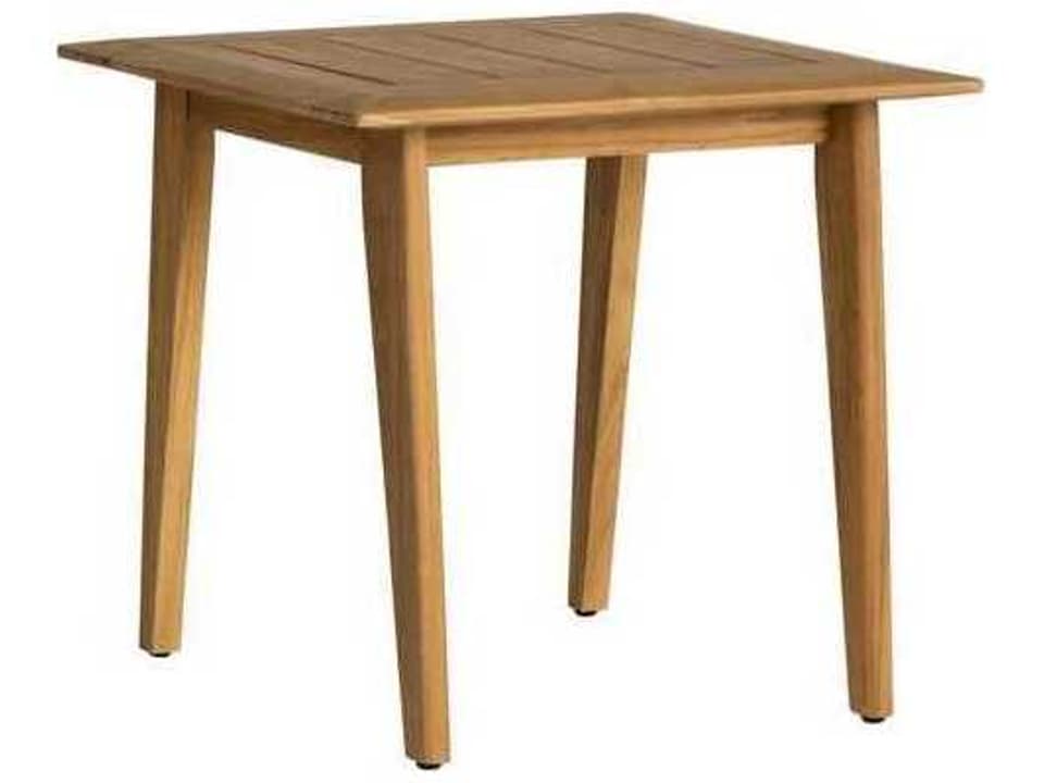 Alpine 24 Inch Square Outdoor End Table with Graphite Rope