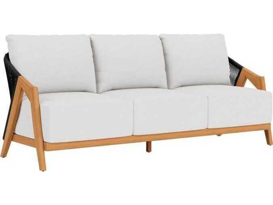 Alpine 3-Seat Teak and Rope Outdoor Sofa