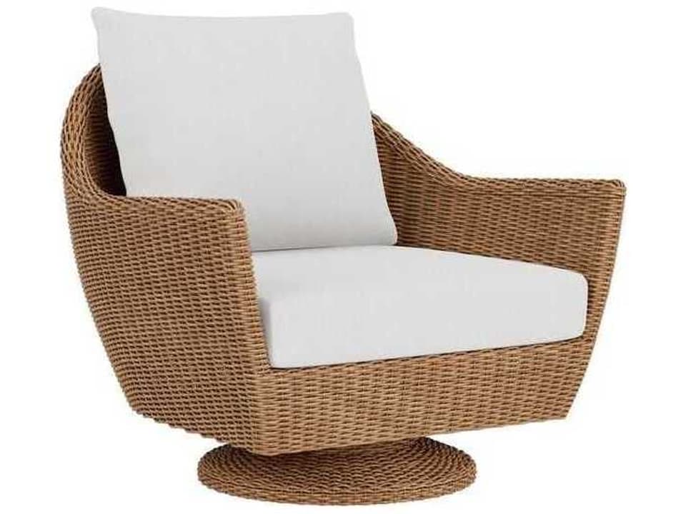 Tobago Outdoor Woven Vinyl Swivel Rocker Lounge Chair