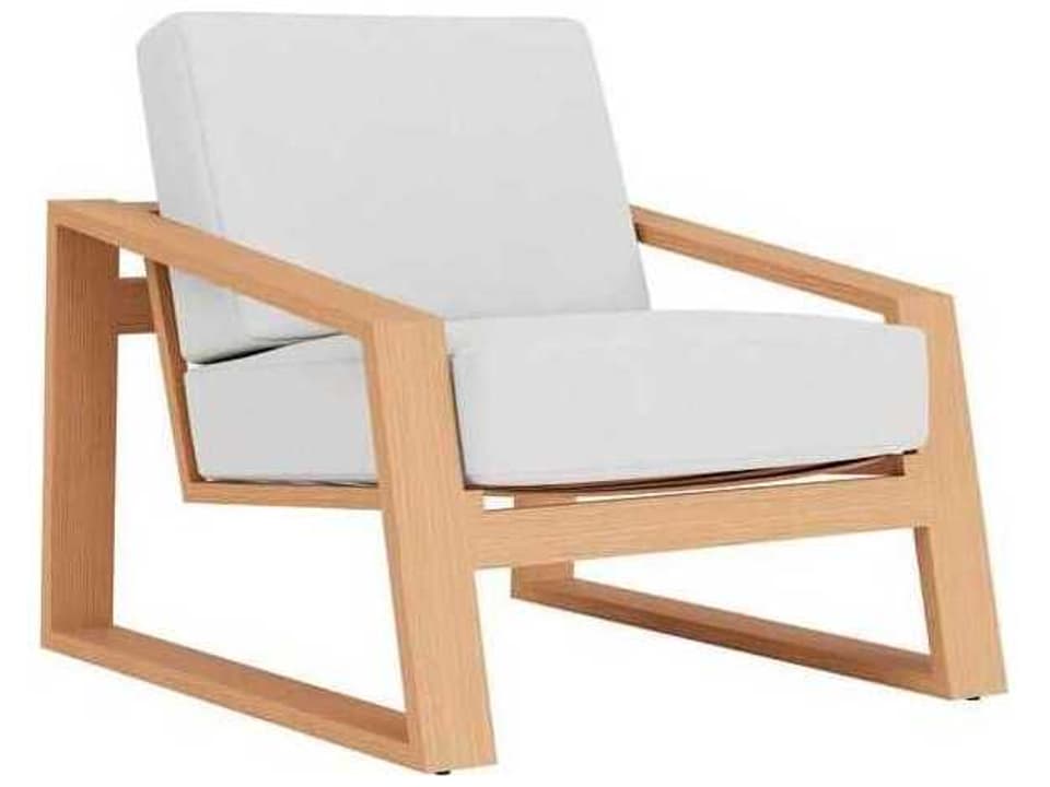 Pursuit Outdoor Aluminum Lounge Chair with Faux Wood Finish
