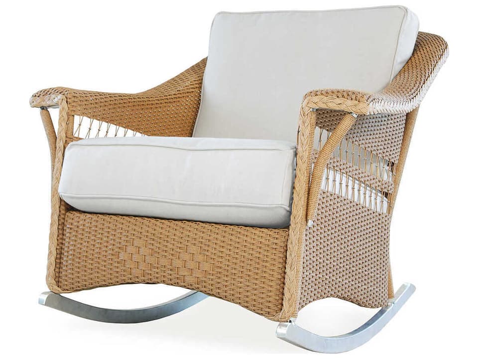Nantucket Wicker Lounge Rocker Outdoor Patio Chair