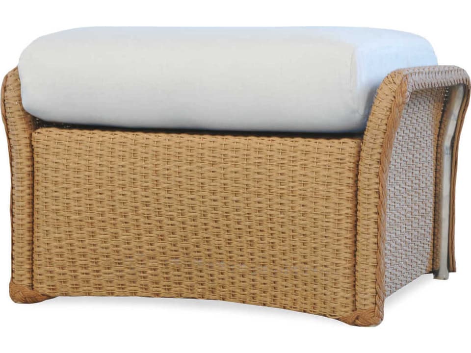 Weekend Retreat Lloyd Loom Wicker Ottoman